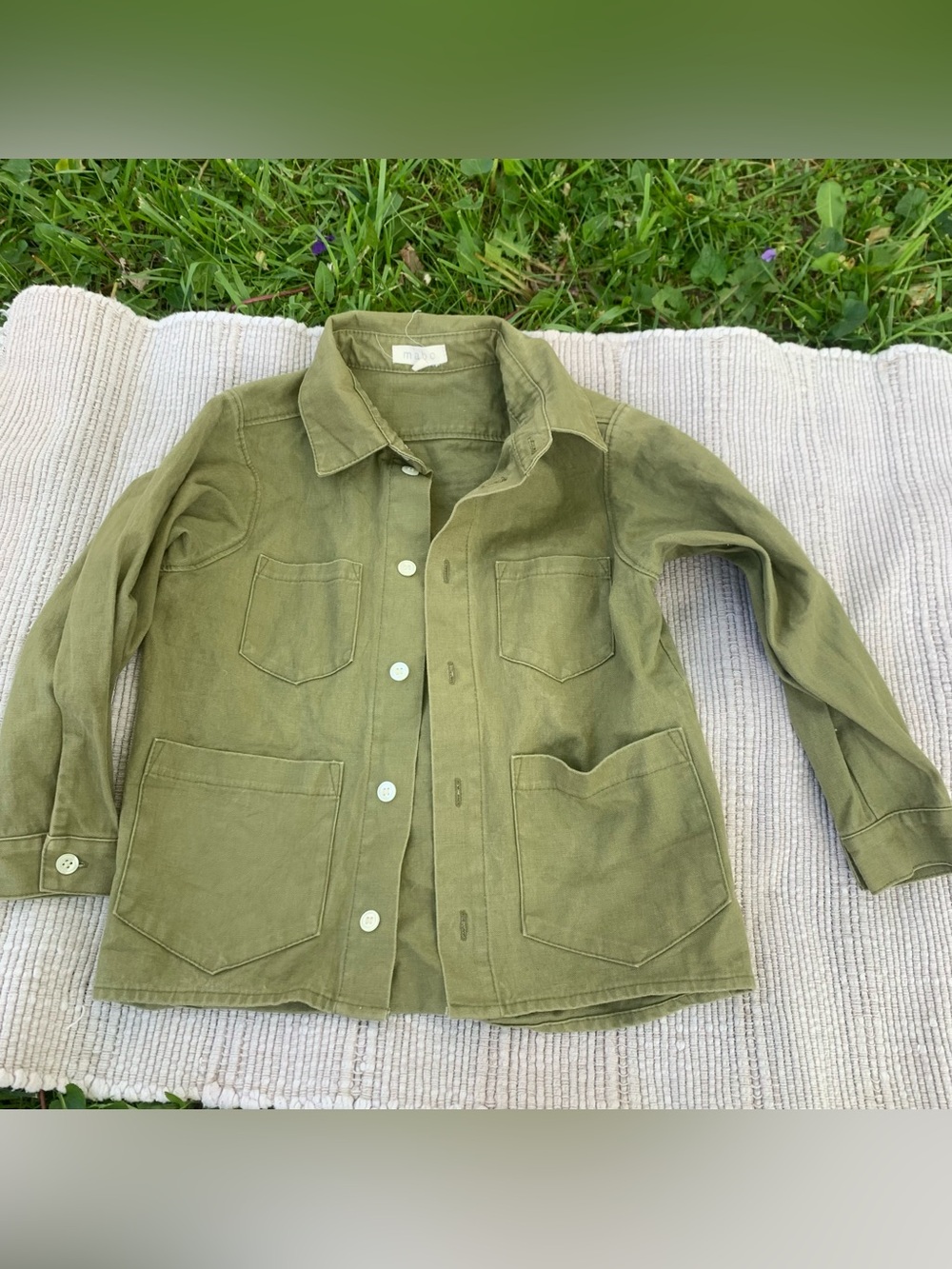 Mabo kids 6/7 shirt jacket shacket green